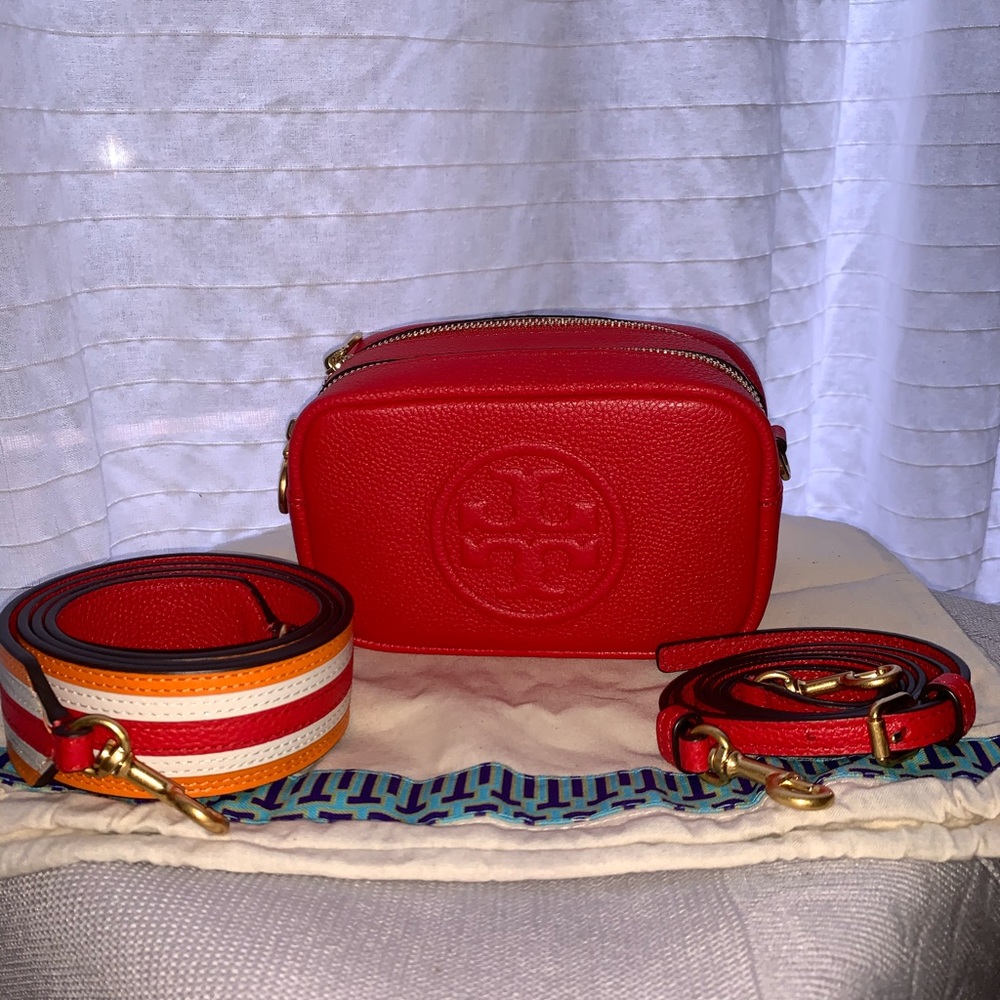 Tory Burch Perry Bombe Pieced Strap Mini Bag